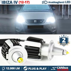 Kit LED H7 pour Seat IBIZA 4 6J Phase 2 Feux de Croisement | Ampoules LED CANbus Blanc Pur | 6500K 12000LM