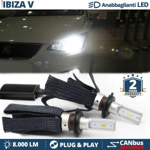 Kit LED H7 CANbus per Seat IBIZA 5 KJ Luci Anabbaglianti Bianco Ghiaccio 6500K 8000LM