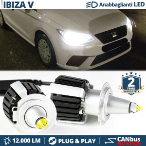 H7 LED Bulbs for Seat IBIZA 5 KJ Low Beam | REAL CANbus 55W | Ice White 6500K 12000LM