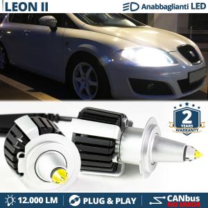 H7 LED Bulbs for Seat LEON 1P Low Beam | REAL CANbus 55W | Ice White 6500K 12000LM