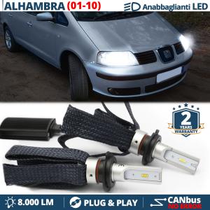Kit LED H7 pour Seat ALHAMBRA 00-10 Feux de Croisement CANbus | 6500K Blanc Pur 8000LM