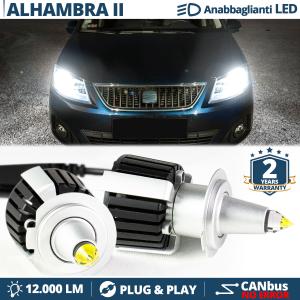 H7 LED Kit for Seat ALHAMBRA 2 Low Beam | Led Bulbs Ice White CANbus 55W | 6500K 12000LM