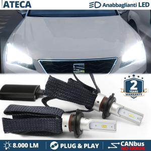 H7 LED Kit für Seat ATECA Abblendlicht CANbus Birnen | 6500K Weißes Eis 8000LM