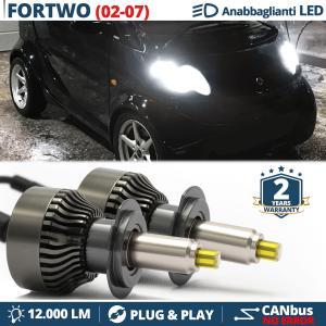 H7 LED Kit for Smart FORTWO W450 02-07 Low Beam | LED Bulbs CANbus 6500K 12000LM
