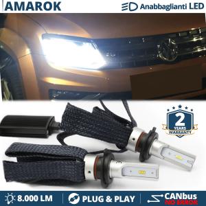 Kit Luci LED H7 per Volkswagen AMAROK Anabbaglianti CANbus | Bianco Potente 6500K 8000LM