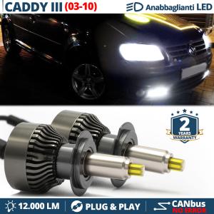 Kit LED H7 para Volkswagen CADDY 3 Luces de Cruce | Bombillas Led Canbus 6500K 12000LM