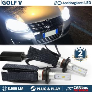 H7 LED Kit for Volkswagen GOLF 5 Low Beam CANbus Bulbs | 6500K Cool White 8000LM