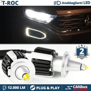 H7 LED Kit for Vw T-ROC Low Beam | Led Bulbs Ice White CANbus 55W | 6500K 12000LM
