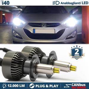 Lampade LED H7 per Hyundai i40 Luci Bianche Anabbaglianti CANbus | 6500K 12000LM