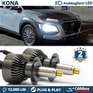 Kit Full Led H7 per Hyundai KONA Luci Bianche Anabbaglianti CANbus | 6500K 12000LM