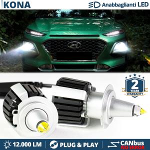 Kit LED H7 pour Hyundai KONA Feux de Croisement Lenticulaires CANbus | 6500K 12000LM
