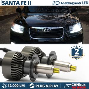 Kit LED H7 pour Hyundai SANTA FE 2 Feux de Croisement | Ampoules Led CANbus 6500K 12000LM
