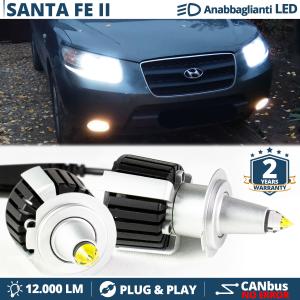 H7 LED Kit für Hyundai SANTE FE 2 Abblendlicht Linsenscheinwerfer | CANbus Birnen 6500K 12000LM