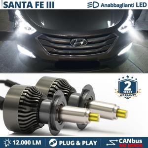 Kit Full Led H7 per Hyundai SANTA FE 3 Luci Bianche Anabbaglianti CANbus | 6500K 12000LM