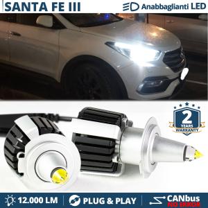 H7 LED Kit für Hyundai SANTA FE 3 Abblendlicht Linsenscheinwerfer | CANbus Birnen 6500K 12000LM