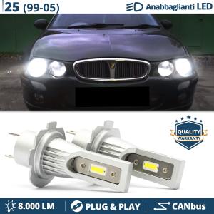 LED Low Beam for ROVER 25 | CANbus Led Bulbs White Ice 6500K 8000LM | Plug & Play