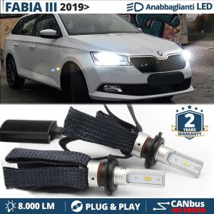 H7 LED Kit for Skoda FABIA 3 NJ Facelift Low Beam CANbus Bulbs | 6500K Cool White 8000LM