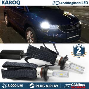 H7 LED Birnen für Skoda KAROQ Abblendlicht CANbus Birnen | 6500K Weißes Eis 8000LM
