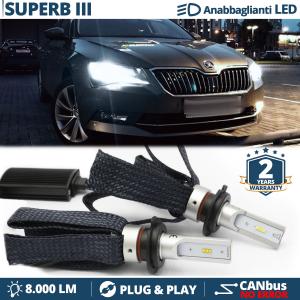 H7 LED Bulbs for Skoda SUPERB 3 (3V) Low Beam CANbus Bulbs | 6500K Cool White 8000LM