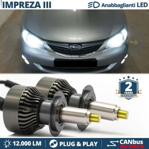 Lampade LED H7 per Subaru IMPREZA 3 Luci Bianche Anabbaglianti CANbus | 6500K 12000LM