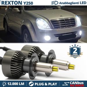 Lampade LED H7 per Ssangyong REXTON Y250 Luci Bianche Anabbaglianti CANbus | 6500K 12000LM
