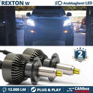 Lampade LED H7 per Ssangyong REXTON W Y300 Luci Bianche Anabbaglianti CANbus | 6500K 12000LM