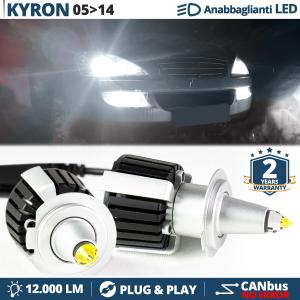 Kit Luci LED Per Ssangyong KYRON Anabbaglianti H7 Bianco Potente CANbus | 6500K 12000LM