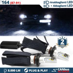 H4 LED Kit für Alfa Romeo 164 87-91 Abblendlicht + Fernlicht | 6500K Weiss Eis 8000LM CANbus