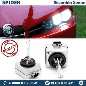 2x D1S Xenon Replacement Bulbs for ALFA ROMEO SPIDER HID 6.000K White Ice 35W 
