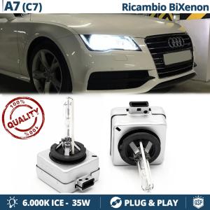 2x D3S Bi-Xenon Replacement Bulbs for AUDI A7 HID 6.000K White Ice 35W 