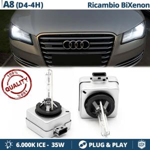 2x D3S Bi-Xenon Replacement Bulbs for AUDI A8 D4/4H HID 6.000K White Ice 35W 