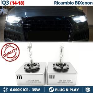 2 Lampadine BI Xenon D5S di Ricambio per AUDI Q3 8U Restyling Luce Bianca 6000K 35W