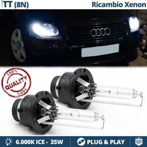2x D2S Xenon Replacement Bulbs for AUDI TT 8N HID 6.000K White Ice 35W 