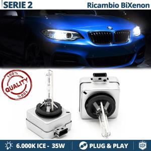 2x D1S Bi-Xenon Replacement Bulbs for BMW 2 SERIES F22/23 HID 6.000K White Ice 35W 