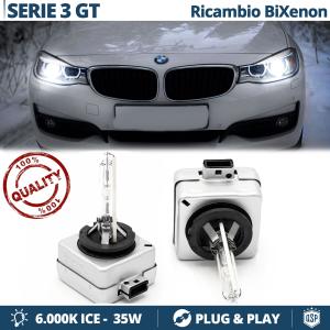 2x D1S Bi-Xenon Replacement Bulbs for BMW 3 SERIES GT F34 HID 6.000K White Ice 35W 