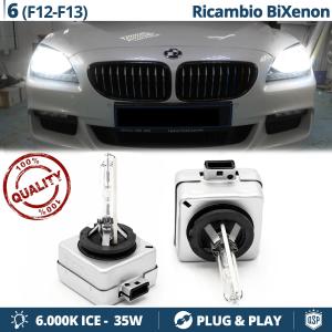 2x D1S Bi-Xenon Replacement Bulbs for BMW 6 SERIES F12/13 HID 6.000K White Ice 35W 