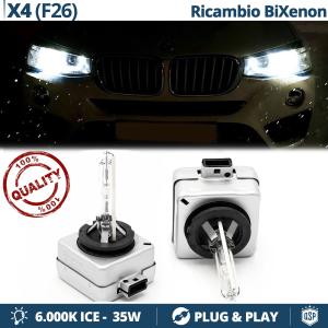 2x D1S Bi-Xenon Replacement Bulbs for BMW X4 F26 HID 6.000K White Ice 35W 