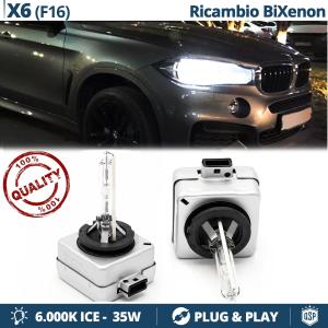 2x Ampoules Bi-Xenon D1S de Rechange pour BMW X6 F16 Lampe 6.000K Blanc Pure 35W