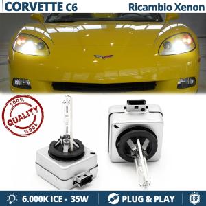 Coppia Lampadine di Ricambio Xenon D1S per CHEVROLET CORVETTE C6 Luci Bianco Ghiaccio 6000K 35W