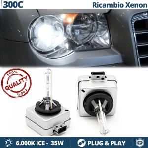2x D1S Xenon Replacement Bulbs for CHRYSLER 300 C  HID 6.000K White Ice 35W 