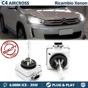 2x D1S Xenon Replacement Bulbs for CITROEN C4 AIRCROSS HID 6.000K White Ice 35W 