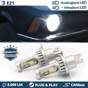 H4 Led Kit for BMW 3 SERIES E21 Low + High Beam 6500K 8000LM | Plug & Play CANbus