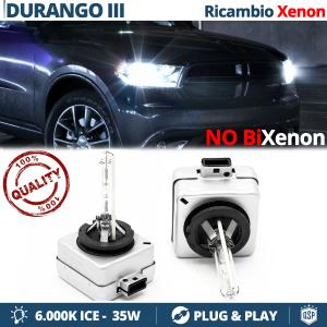 Coppia Lampadine di Ricambio Xenon D1S per Dodge Durango 3 10-14 Luci Bianco Ghiaccio 6000K 35W