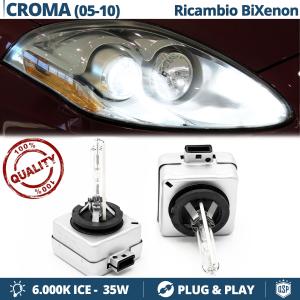 2x D1S Bi-Xenon Replacement Bulbs for FIAT CROMA HID 6.000K White Ice 35W 