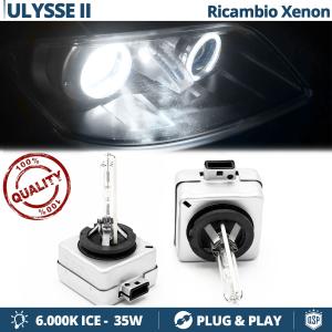 2x D1S Xenon Replacement Bulbs for FIAT ULYSSE II HID 6.000K White Ice 35W 