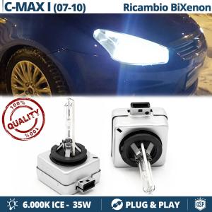 2x D1S Bi-Xenon Replacement Bulbs for FORD C-MAX 1 HID 6.000K White Ice 35W 