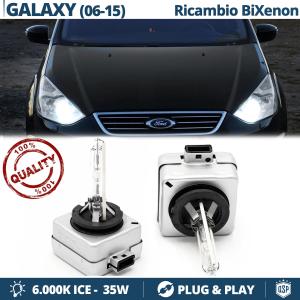 2x D1S Bi-Xenon Replacement Bulbs for FORD GALAXY 2 HID 6.000K White Ice 35W 