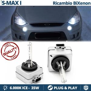 2x D1S Bi-Xenon Replacement Bulbs for FORD S-MAX 1 HID 6.000K White Ice 35W 