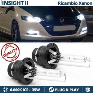 2x  Xenon Replacement Bulbs for HONDA INSIGHT 2 HID 6.000K White Ice 35W 