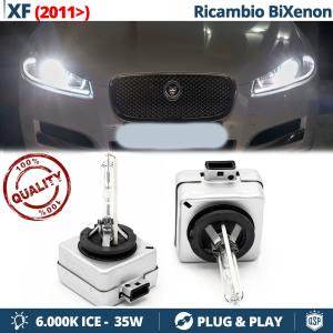 2x D3S Bi-Xenon Replacement Bulbs for JAGUAR XF X250 FACELIFT 12-15 HID 6.000K White Ice 35W 